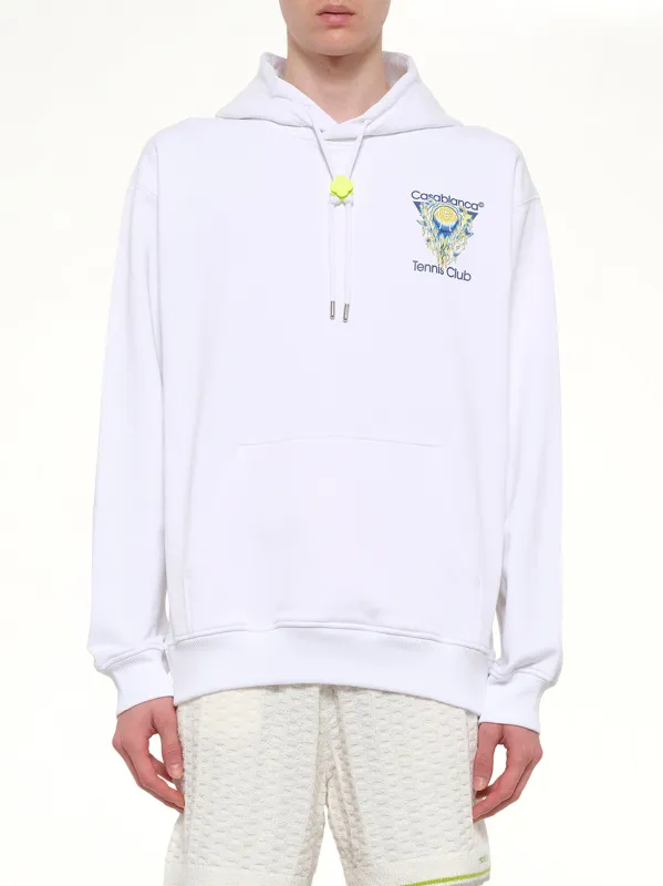 Tennis Club Icon Hoodie in Off White made by Casablanca