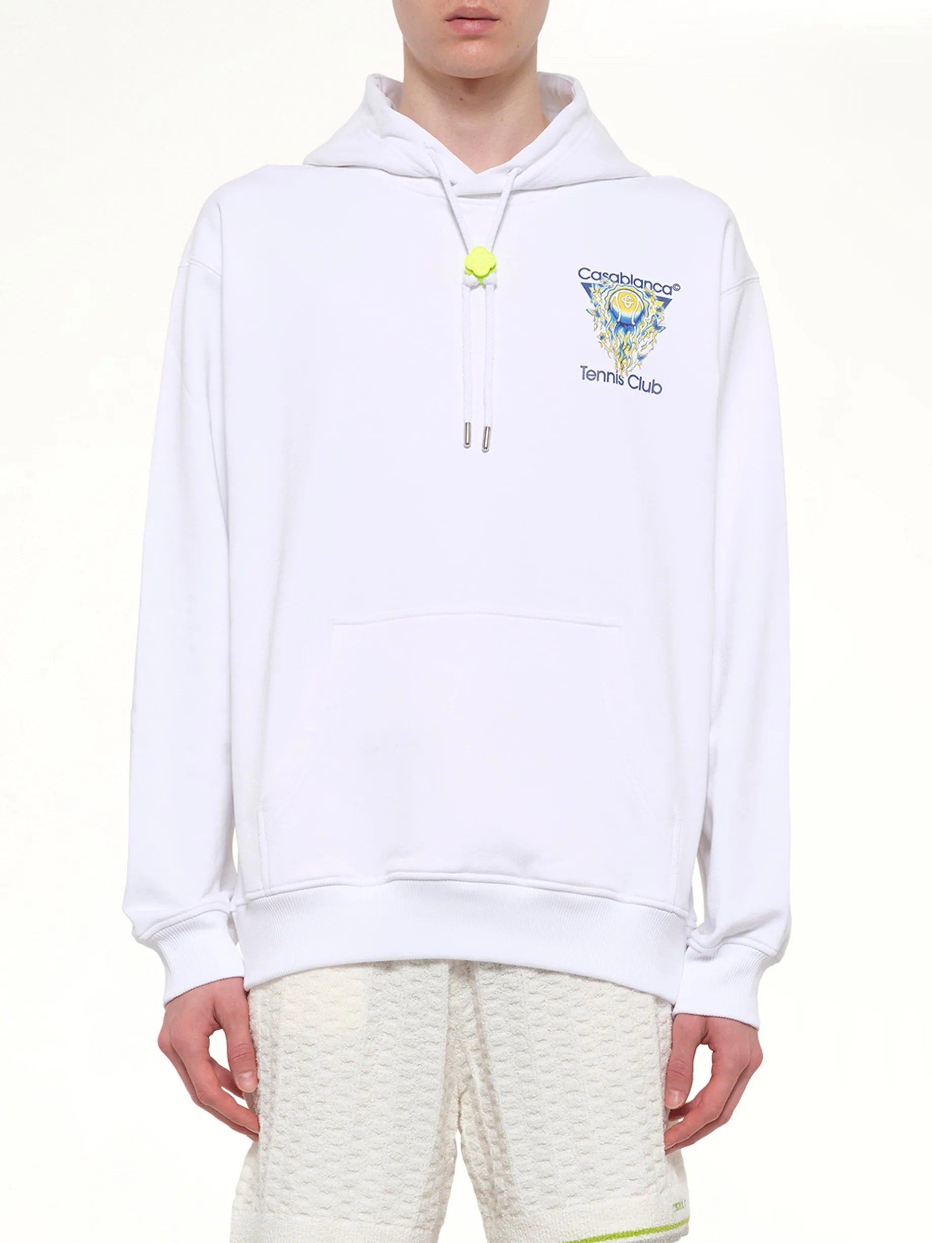 Tennis Club Icon Hoodie in Off White sold by MARAIS