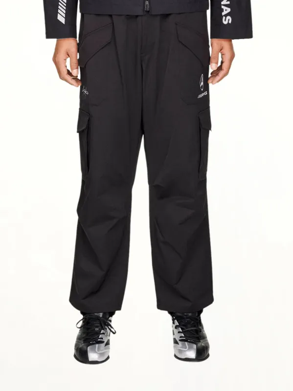 F1 Cargo Pants in Black sold by MARAIS