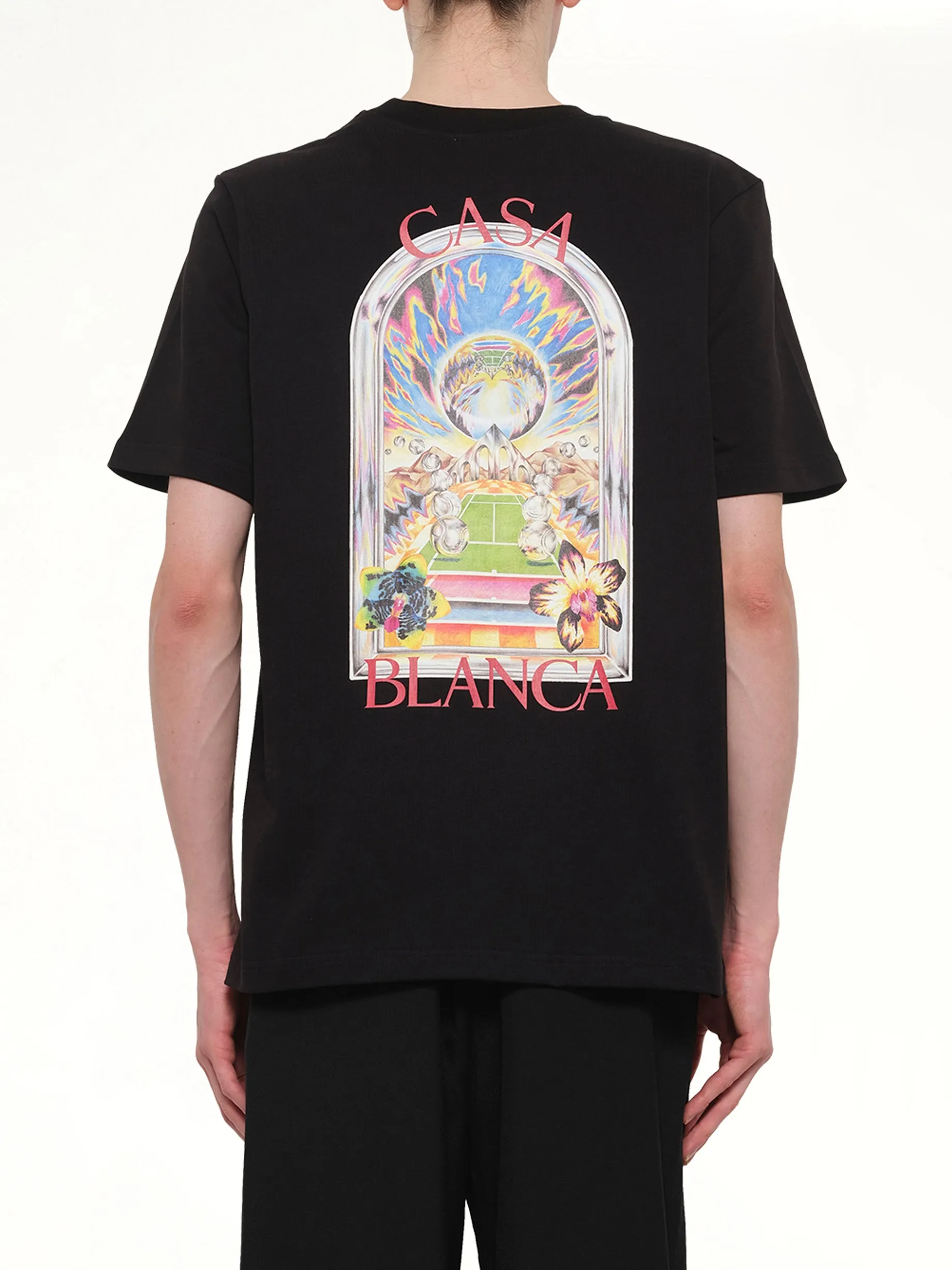 Tennis Landscape Classic T-Shirt in White sold by MARAIS product image thumbnail 5