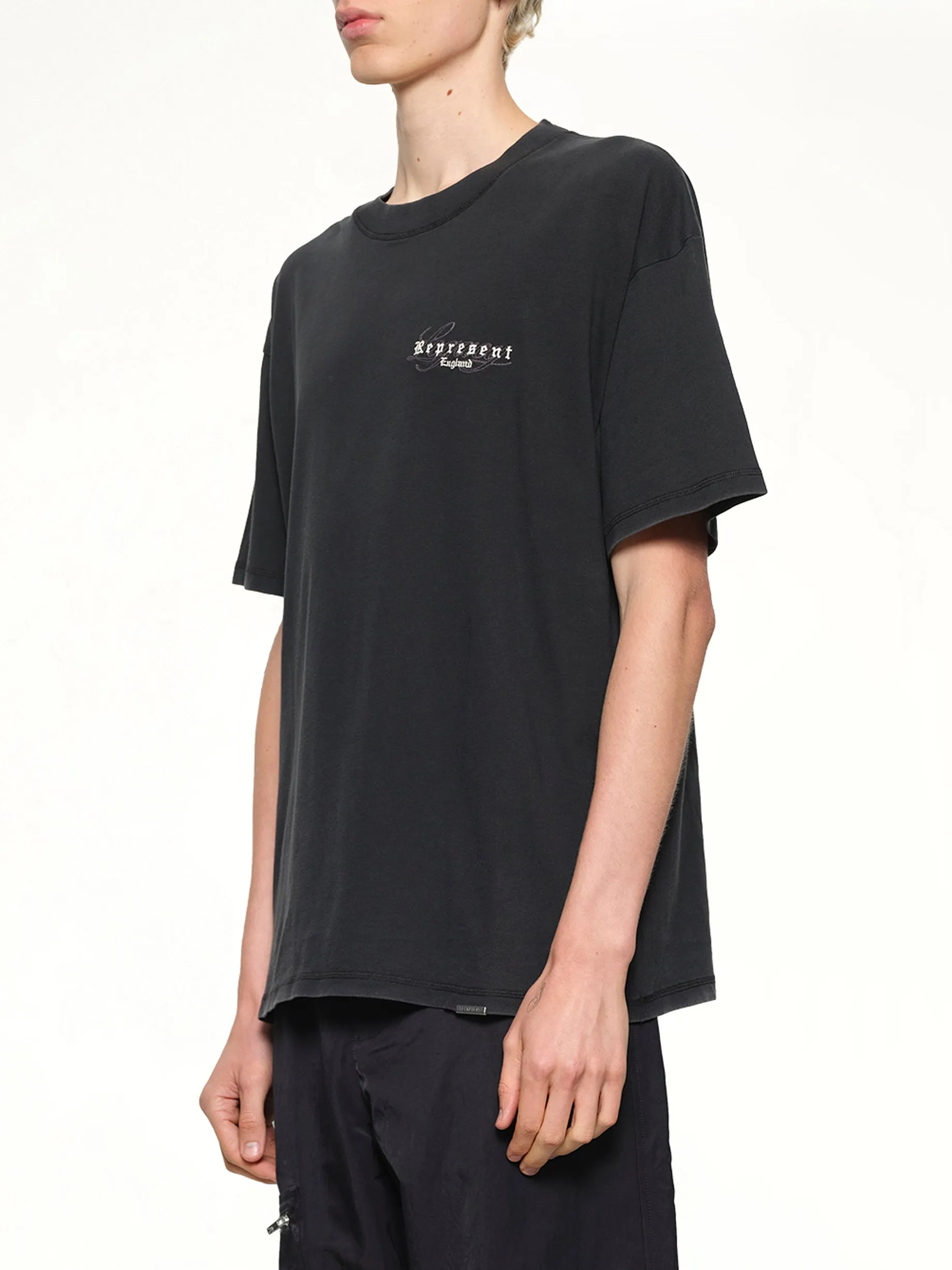 Represent Legacy Overprint T-Shirt in Vintage Black sold by MARAIS product image thumbnail 3