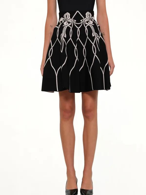 Amq - Vlm Mini Skirt in Black made by Alexander McQueen