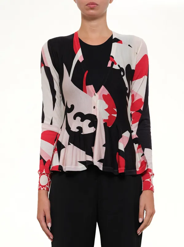 Amq - Cardigan in Blk/Bone made by Alexander McQueen