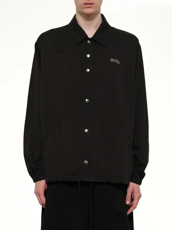 Cotton Coach Jacket in Black made by Undercover