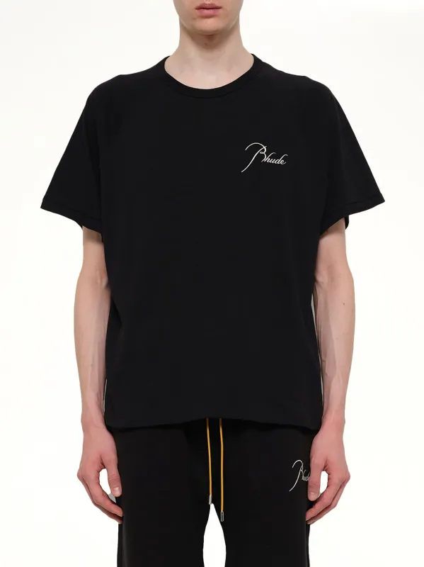 Classique Raglan T-Shirt in Black/White made by Rhude