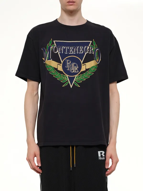 Montenegro Regatta T-Shirt in Vintage Black made by Rhude