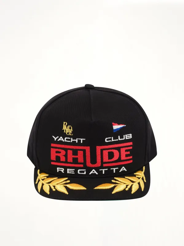 Regatta Club Hat in Black/White made by Rhude