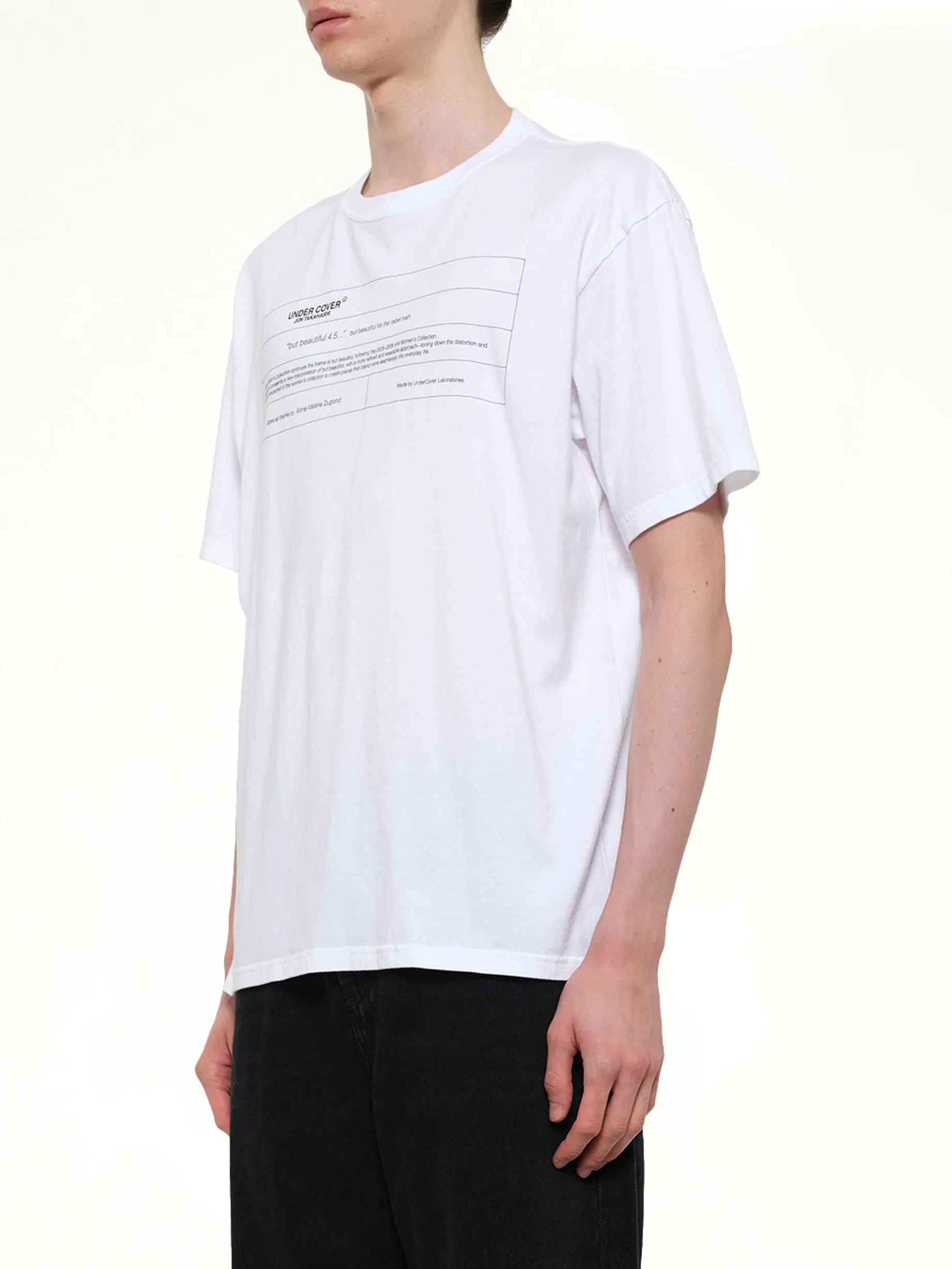 "But Beautiful" T-Shirt in White sold by MARAIS product image thumbnail 3