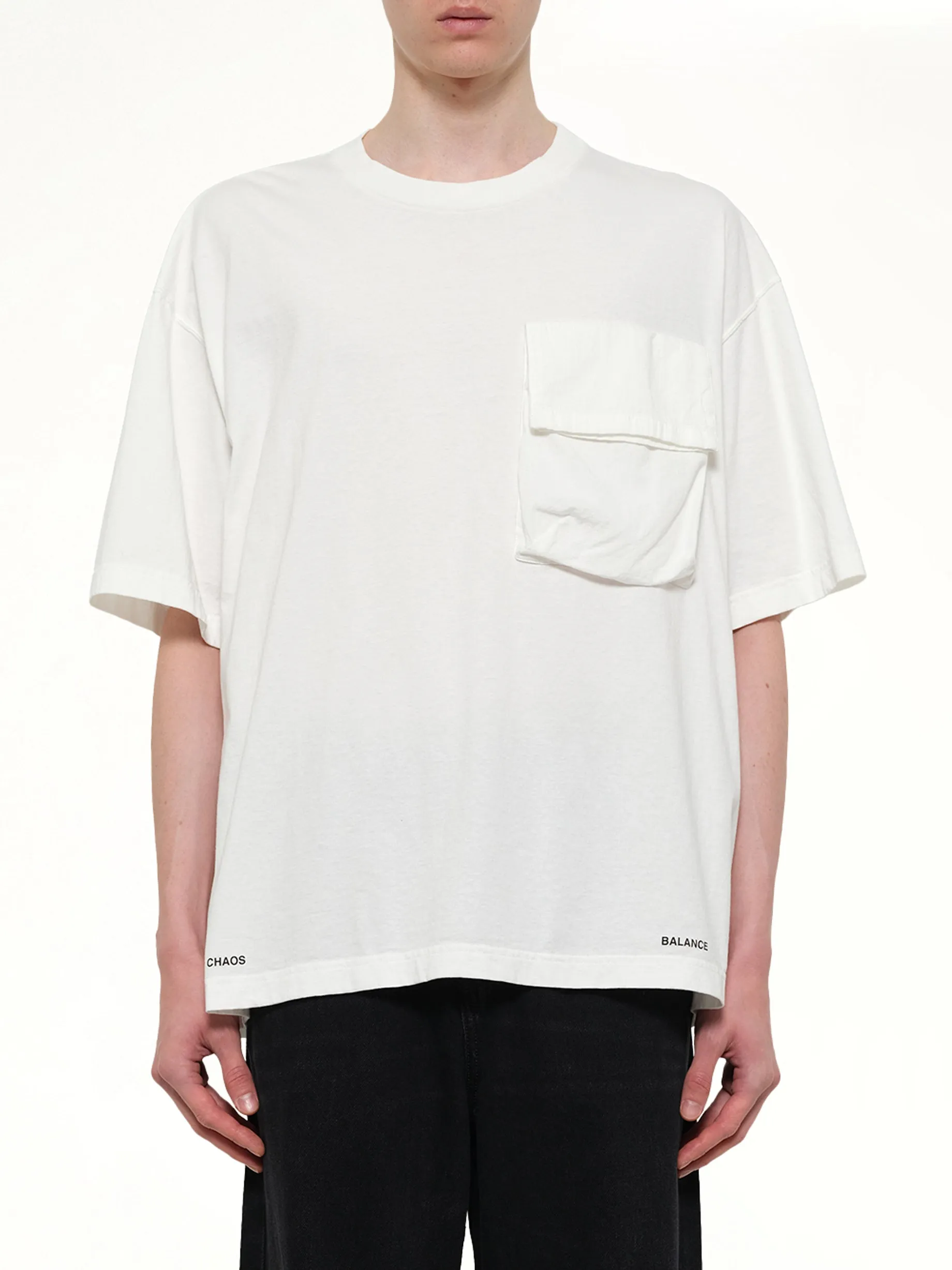 Chaos Balance Pocket T-Shirt in White sold by MARAIS
