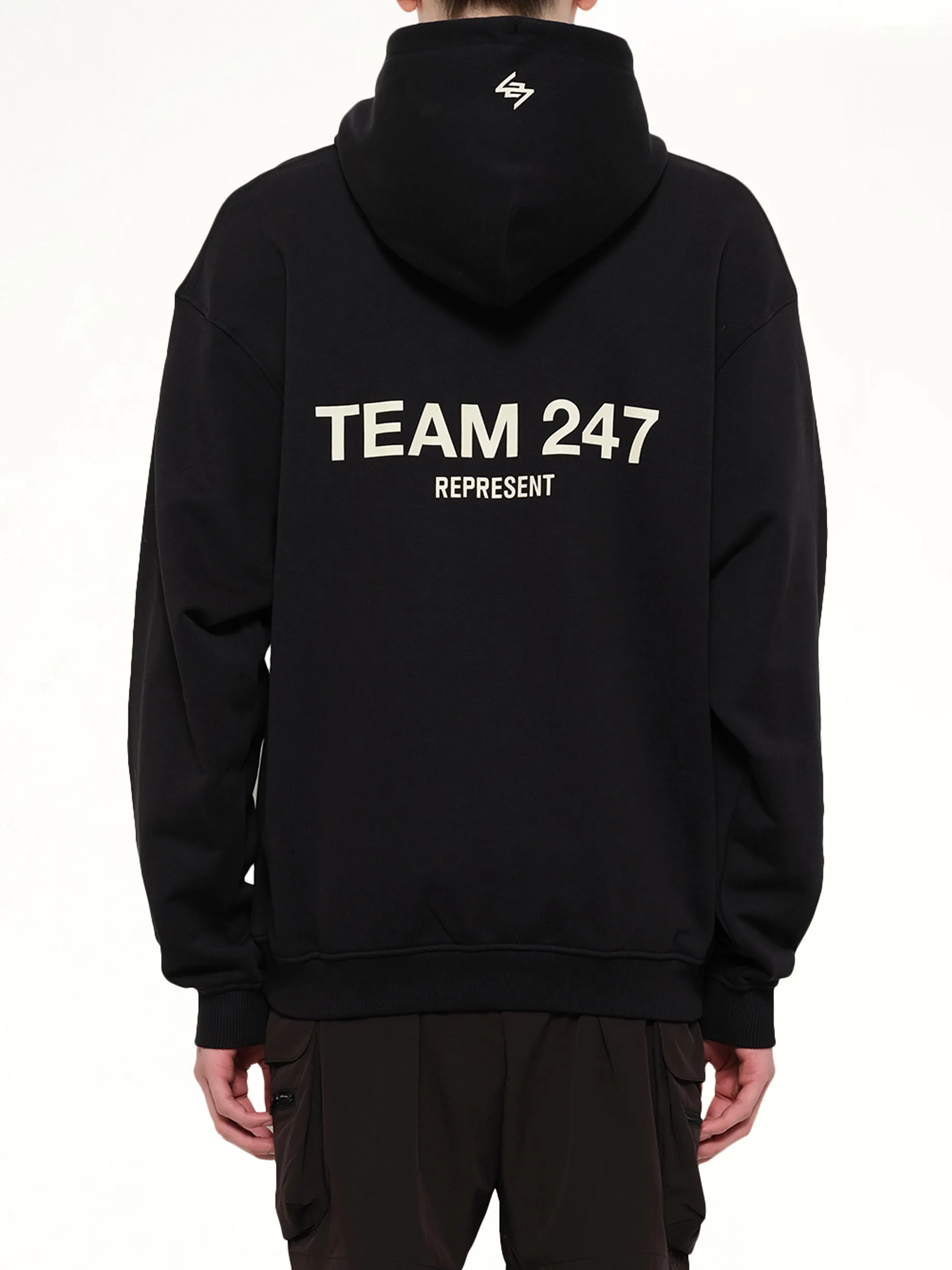 Team 247 Oversized Hoodie in Jet Black sold by MARAIS product image thumbnail 5