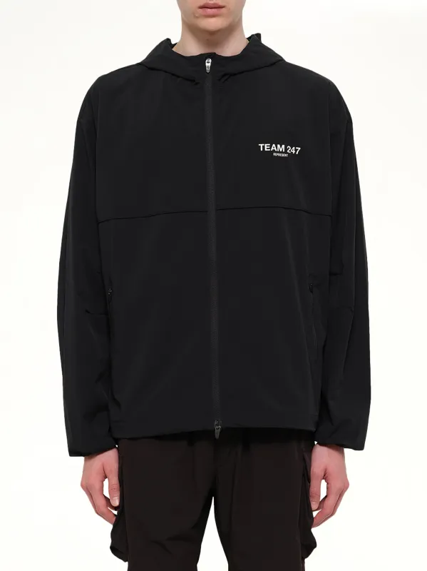 Team 247 Track Jacket in Jet Black made by Represent