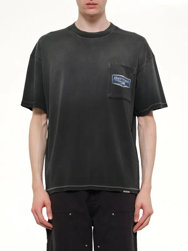 Nothing Faster T-Shirt in Stained Black made by Represent