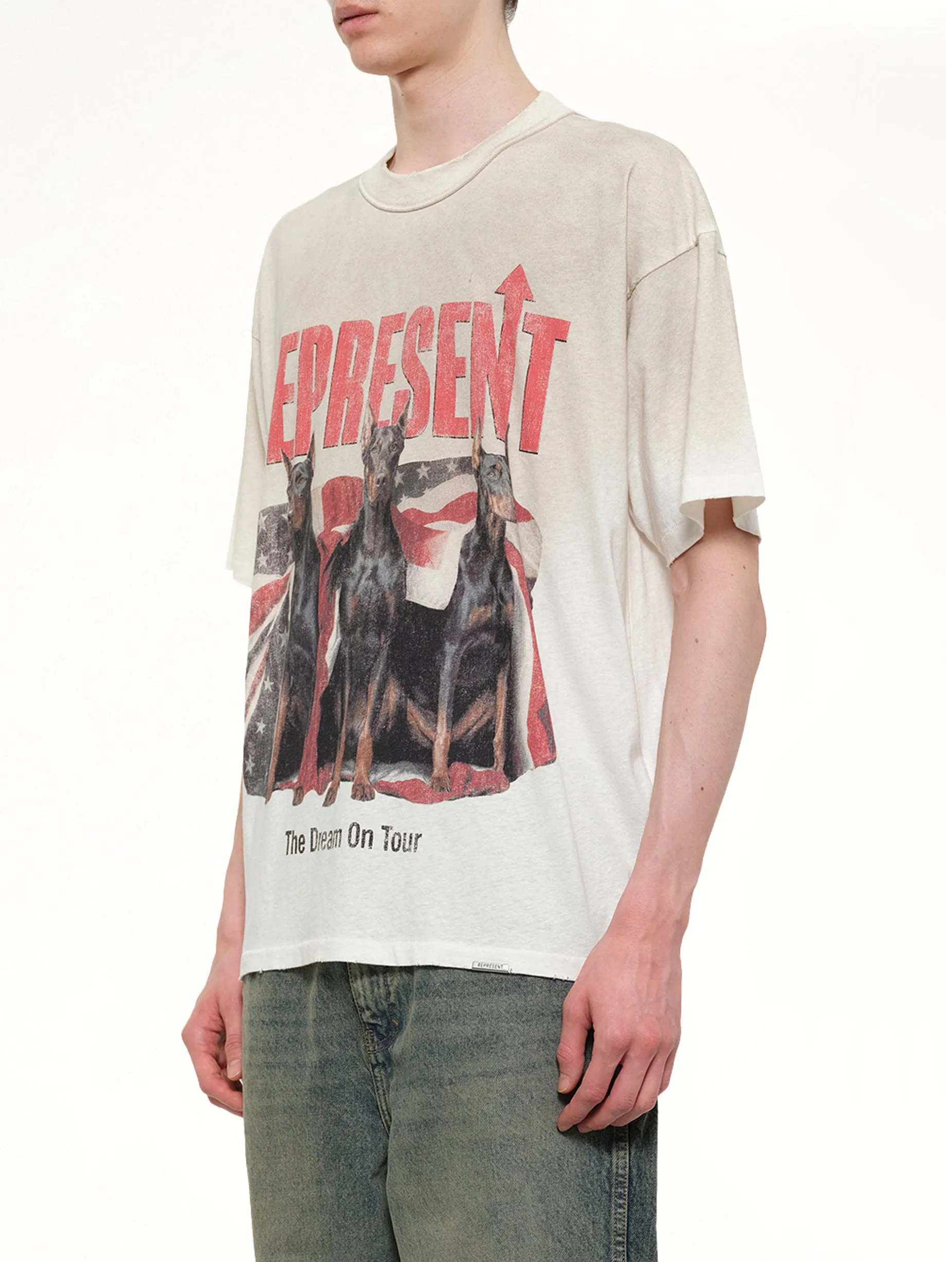 Dream On Tour T-Shirt in Washed Ecru sold by MARAIS product image thumbnail 3