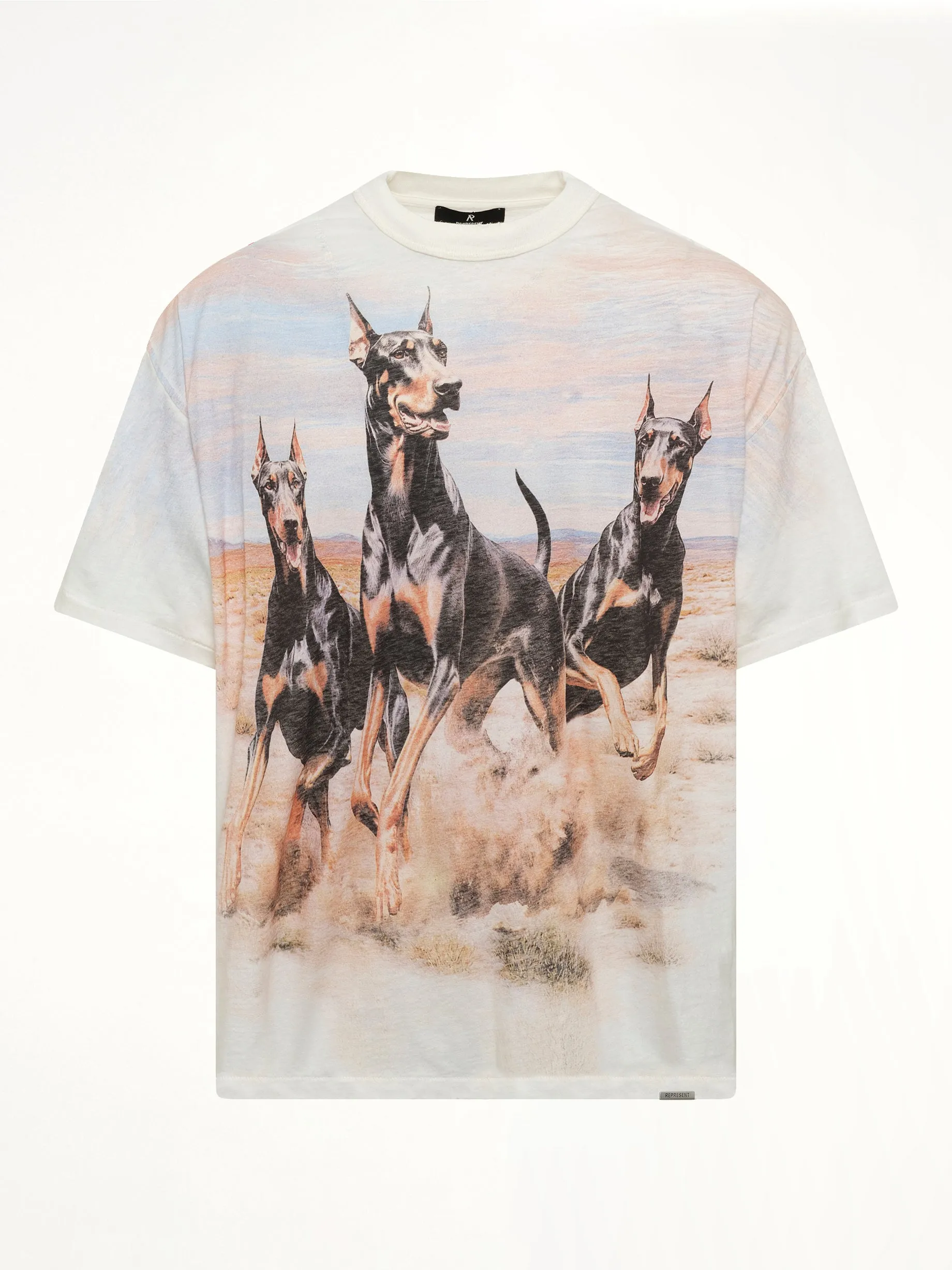 Western Dobermans T-Shirt in Flat White sold by MARAIS product image thumbnail 2