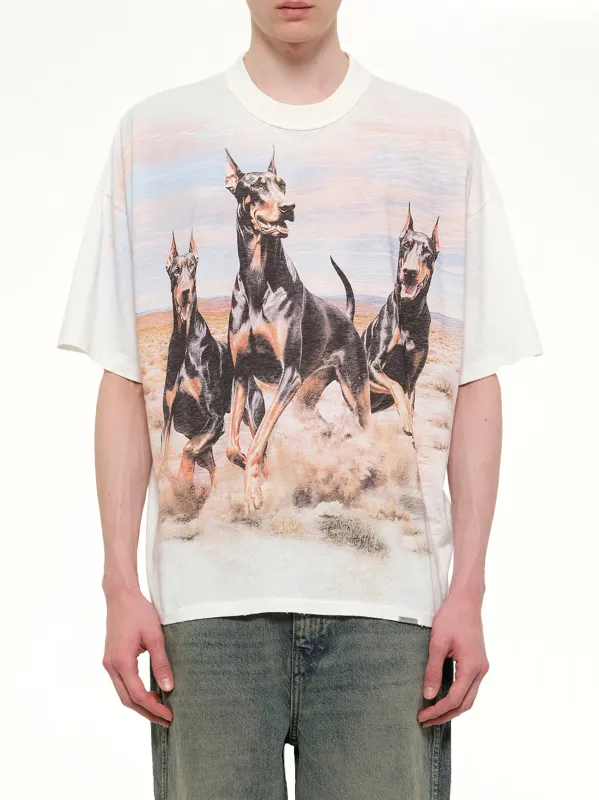 Western Dobermans T-Shirt in Flat White made by Represent