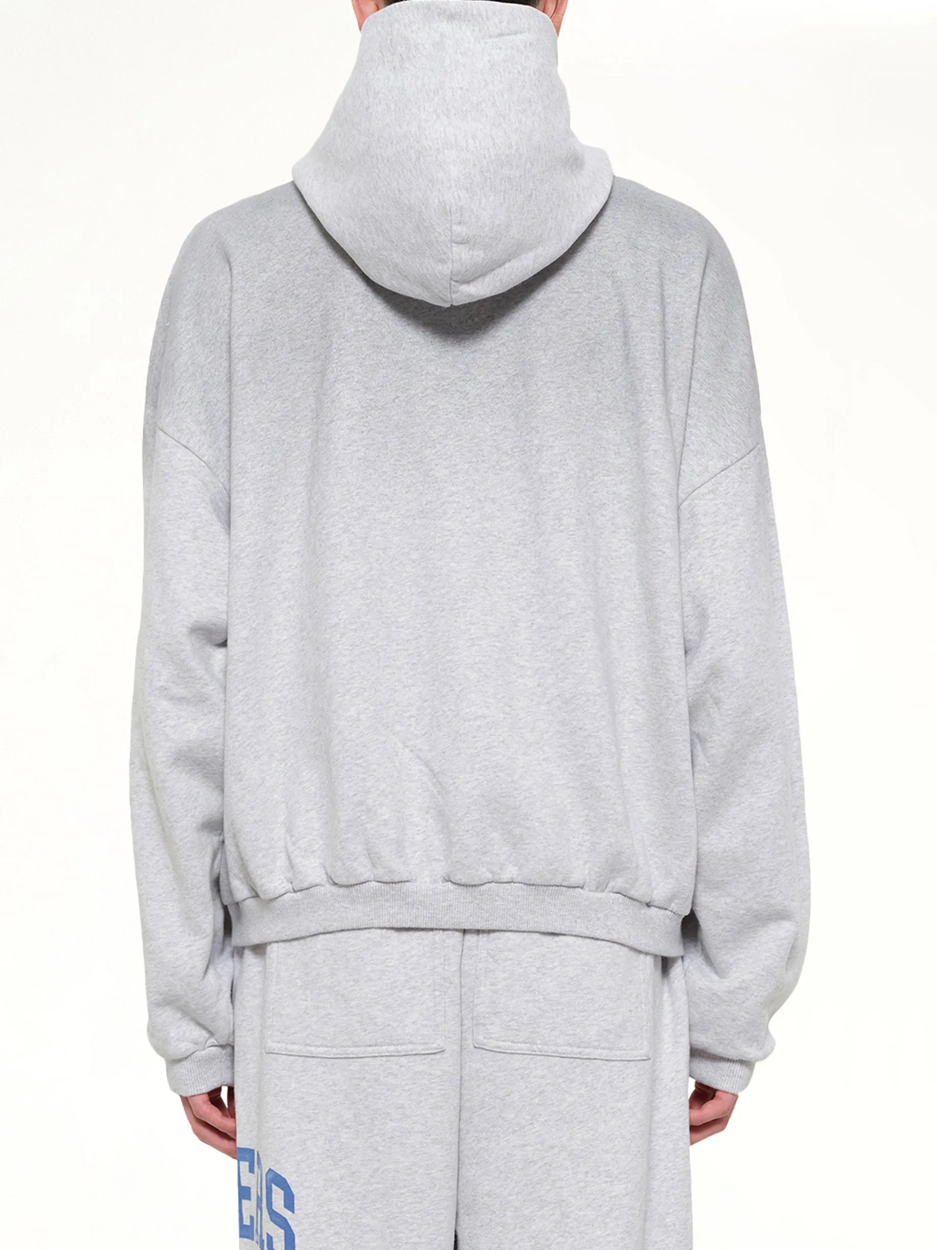 Represent Owners Club Zip Through Hoodie in Sprayed Ice Grey Marl sold by MARAIS product image thumbnail 5