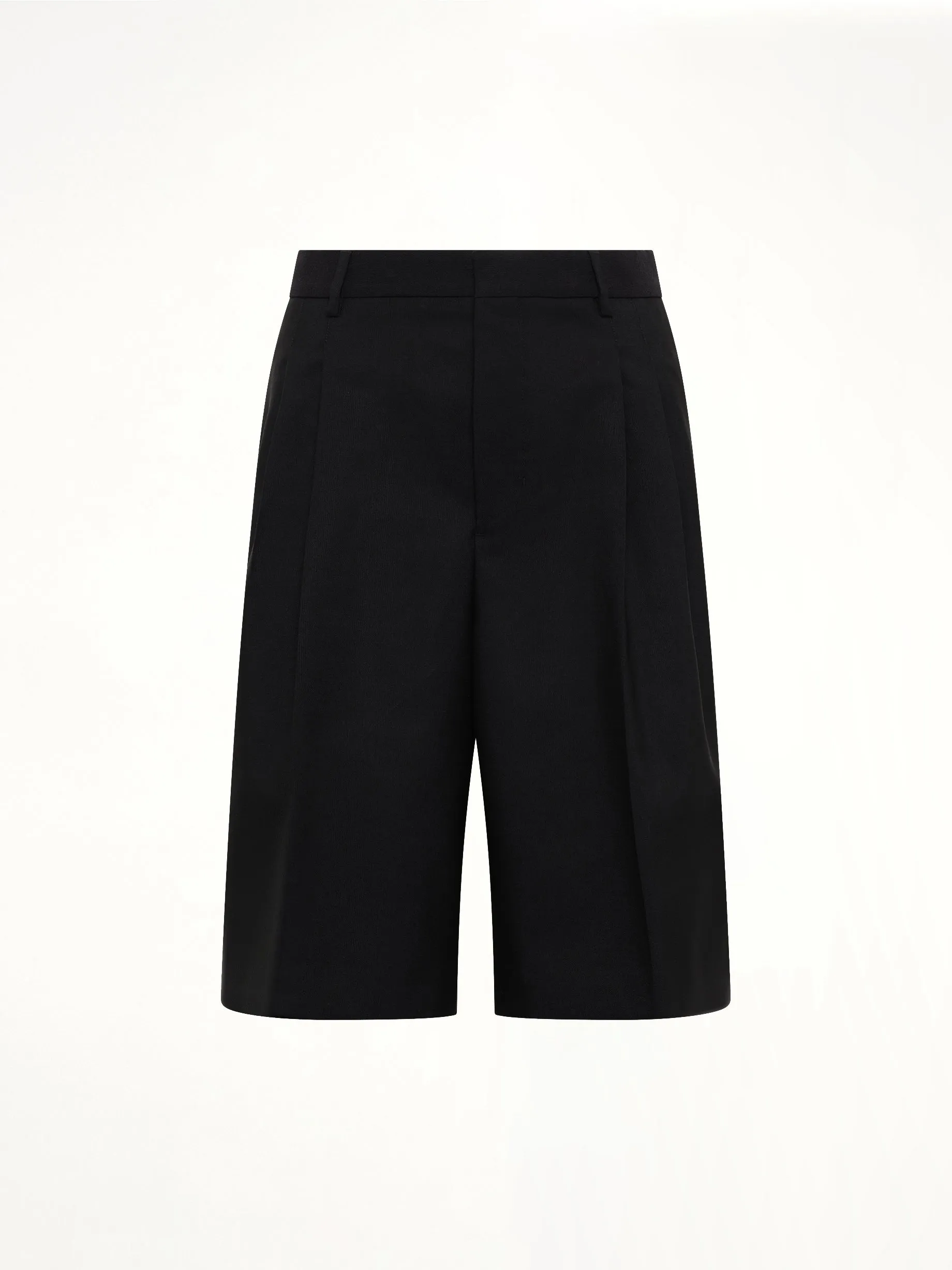 Low Waist Wide Bermuda Shorts in Black sold by MARAIS product image thumbnail 2