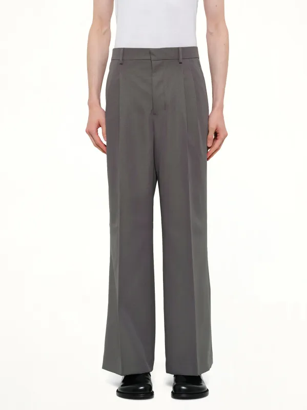 Low Waist Wide Trouser in Carbon made by Ami