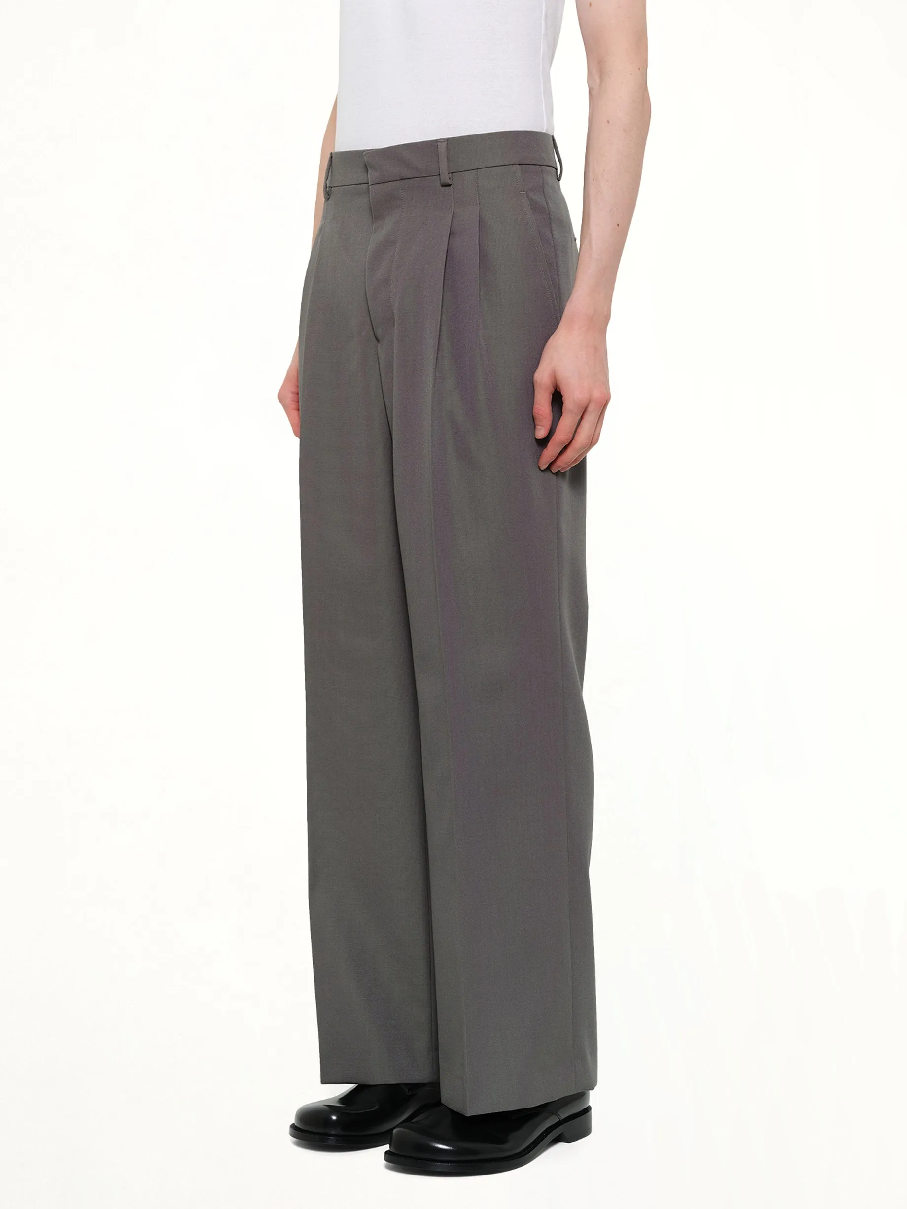 Low Waist Wide Trouser in Carbon sold by MARAIS product image thumbnail 3