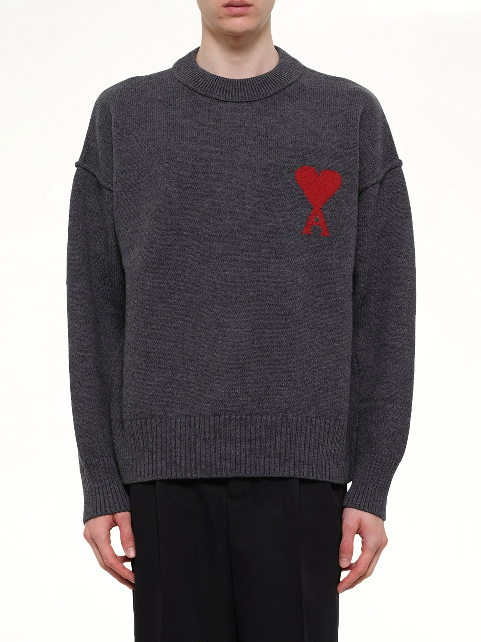 Red Ami De Coeur Sweater in Grey sold by MARAIS