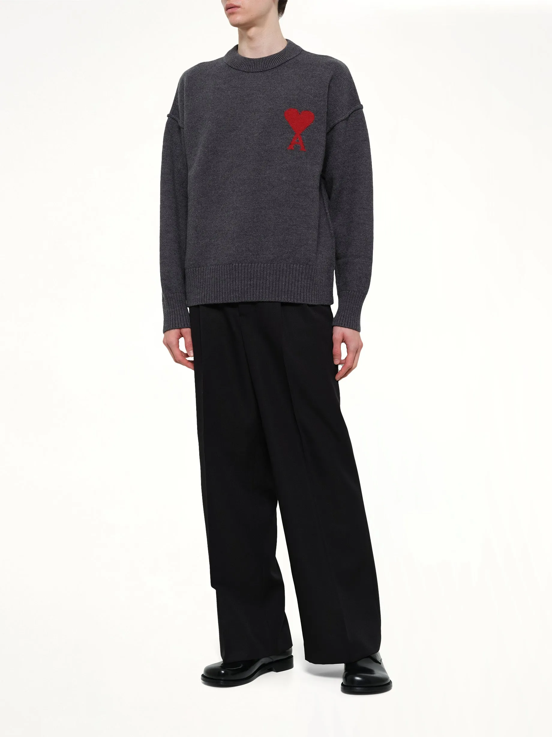 Red Ami De Coeur Sweater in Grey sold by MARAIS product image thumbnail 4