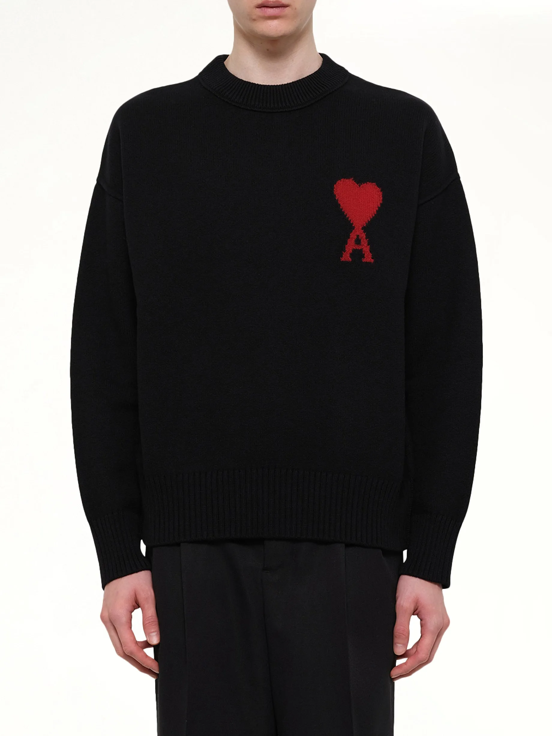 Red Ami De Coeur Sweater in Black sold by MARAIS