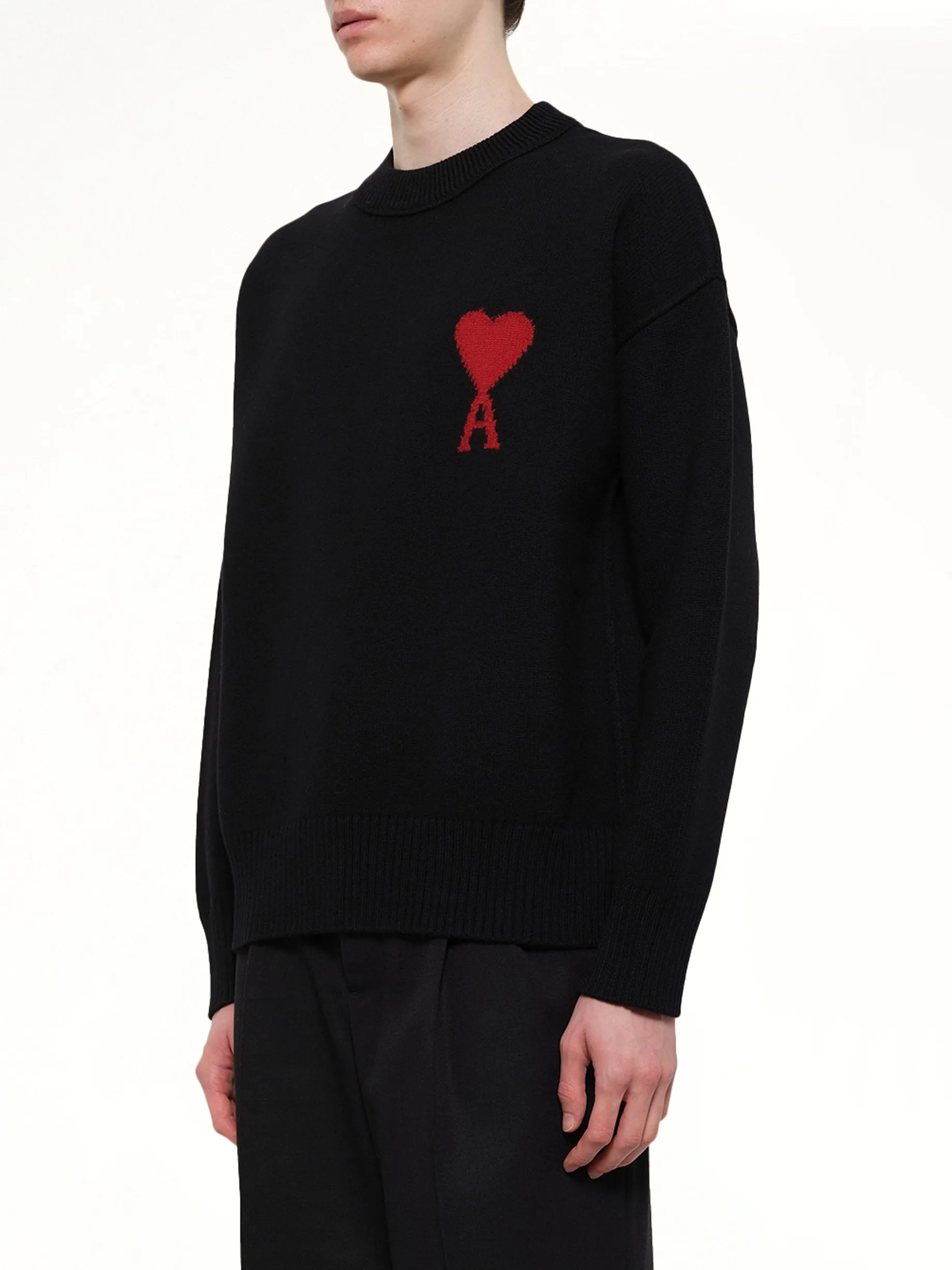Red Ami De Coeur Sweater in Black sold by MARAIS product image thumbnail 3