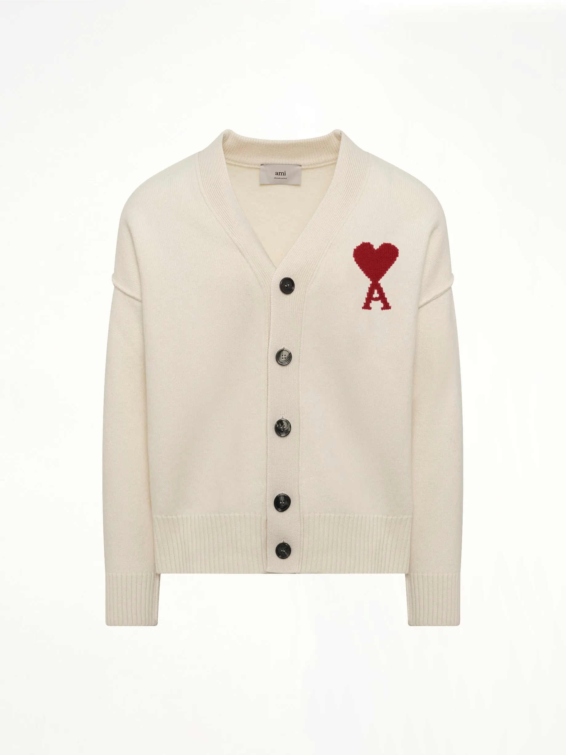 Red Ami De Coeur Cardigan in White sold by MARAIS product image thumbnail 2