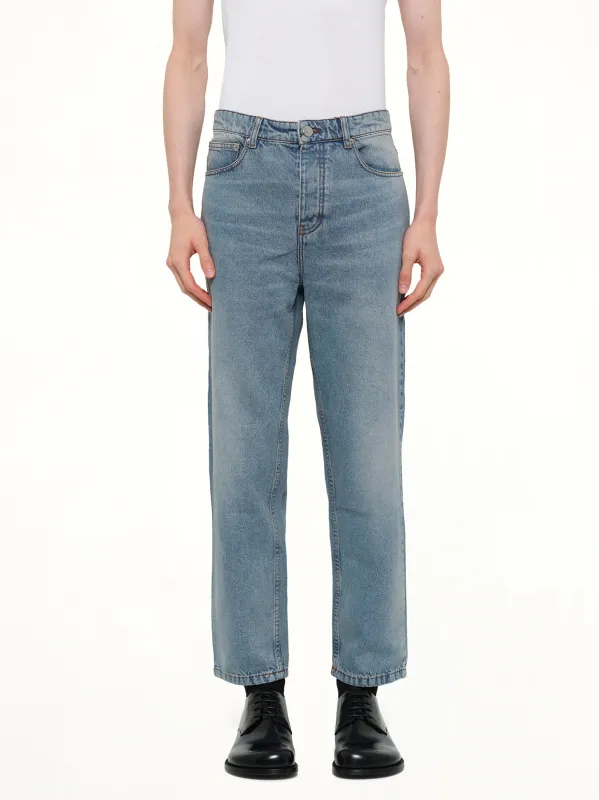 Tapered Fit Jeans in Blue made by Ami