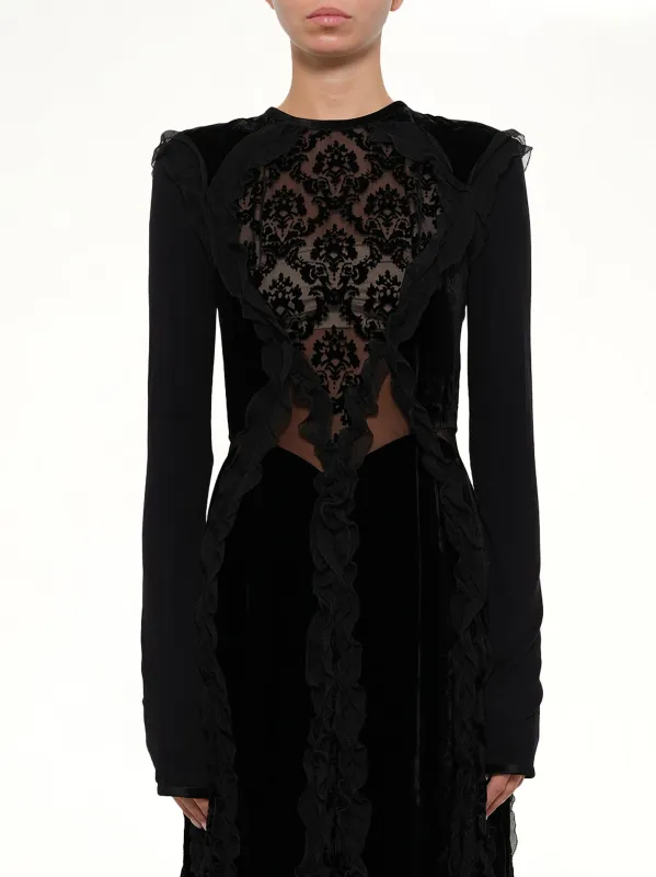 Podium Long Dress in Black made by Givenchy