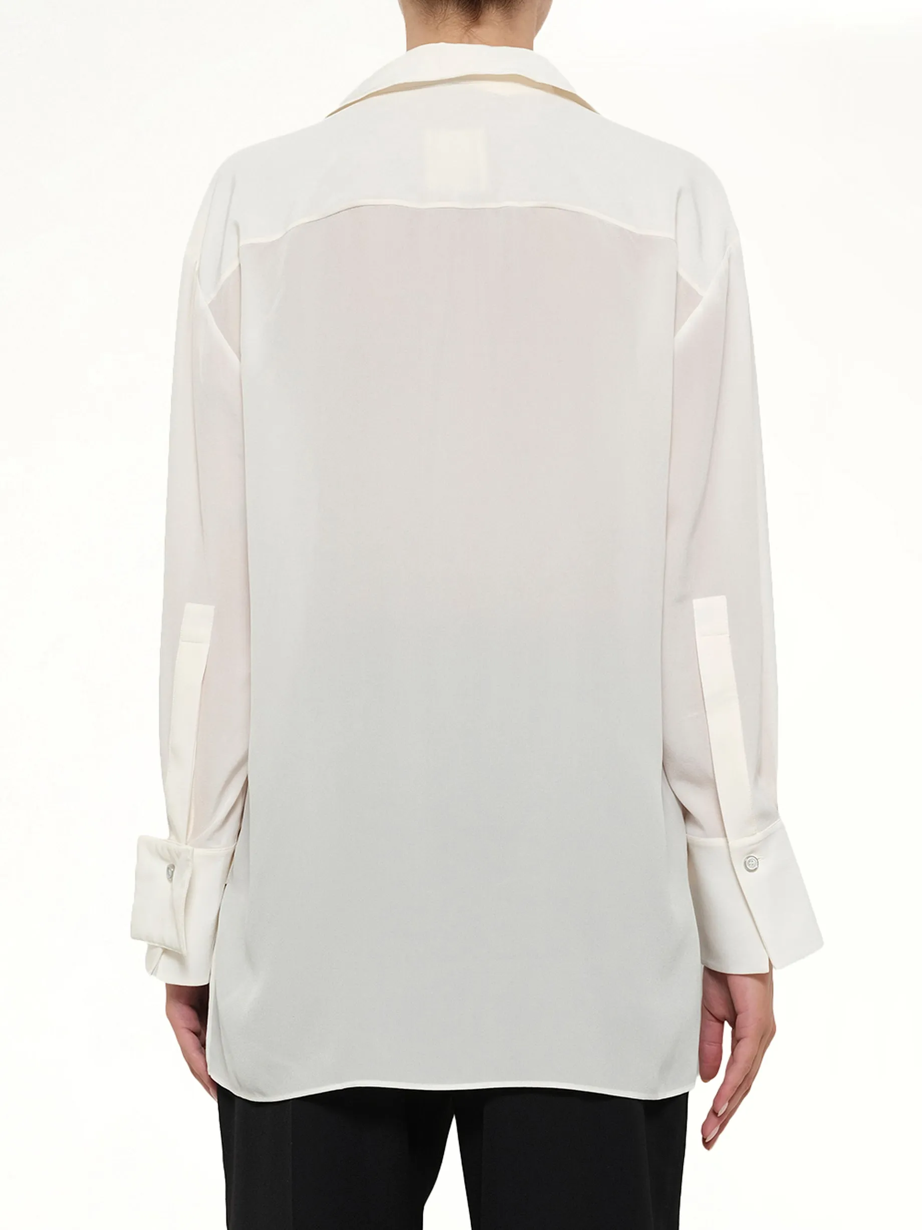 Cut Out Tailoring Shirt in White sold by MARAIS product image thumbnail 3