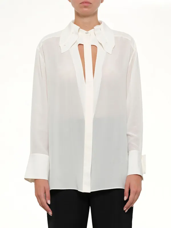 Cut Out Tailoring Shirt in White made by Givenchy