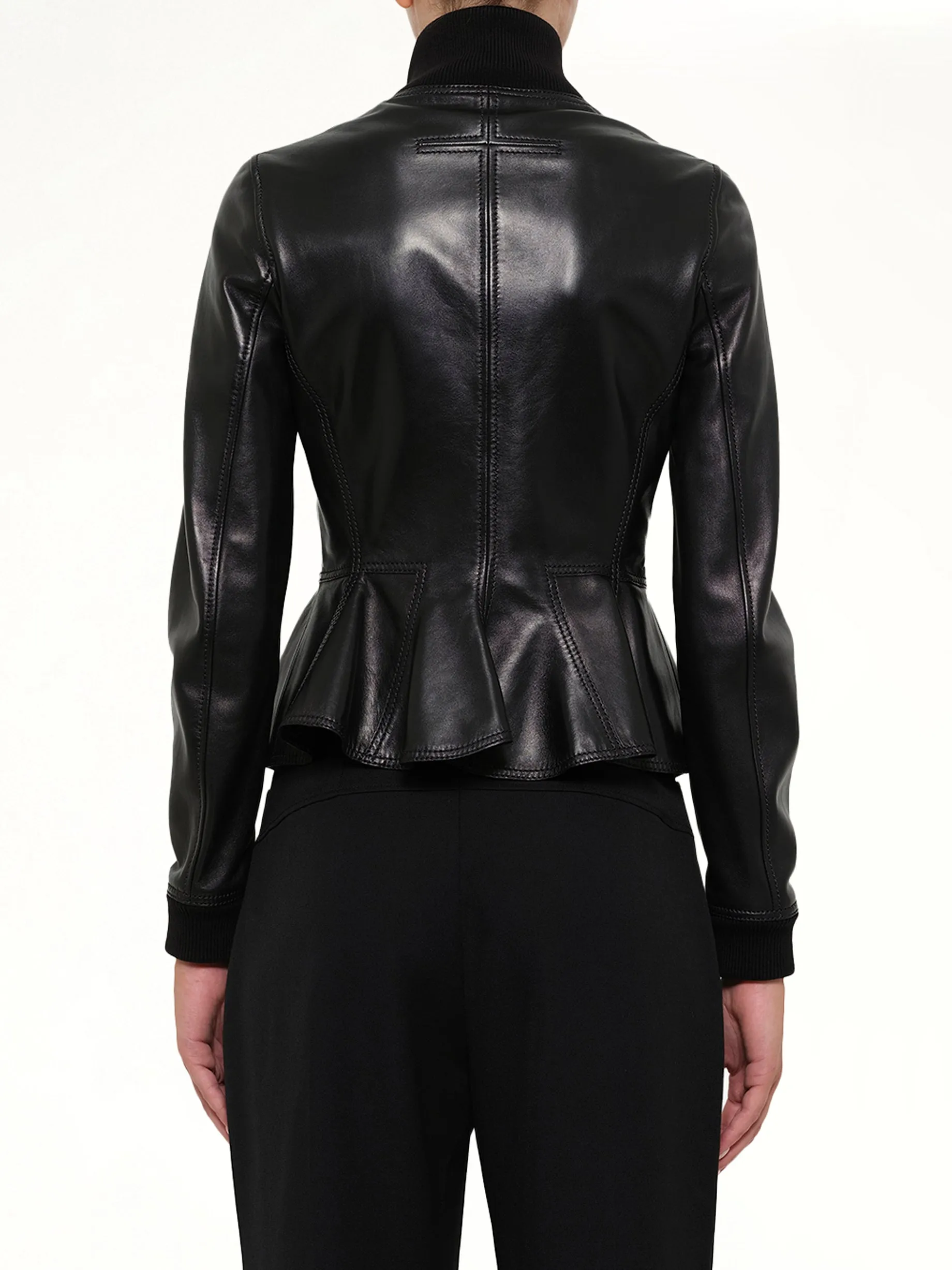 Leather Jacket in Black sold by MARAIS product image thumbnail 3