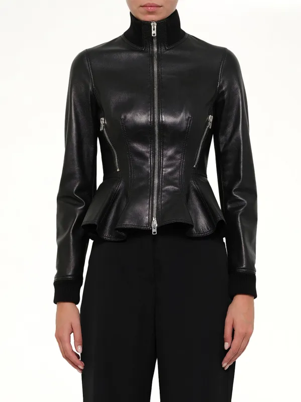 Leather Jacket in Black made by Givenchy