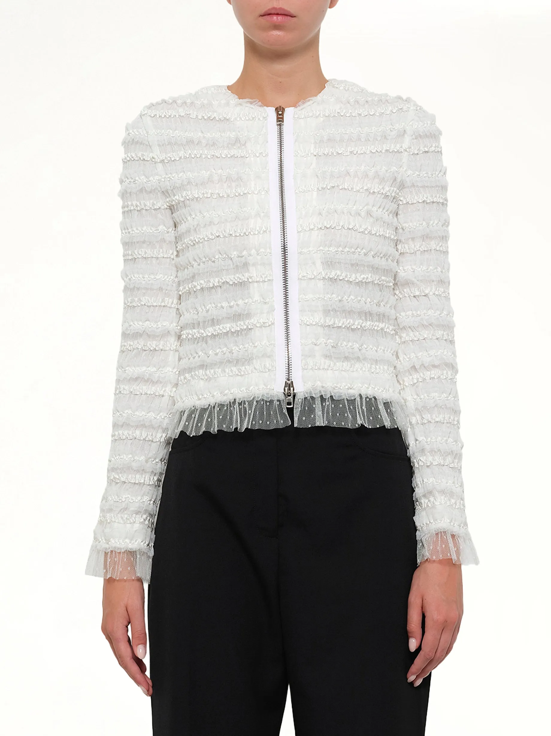 Jacket in White sold by MARAIS