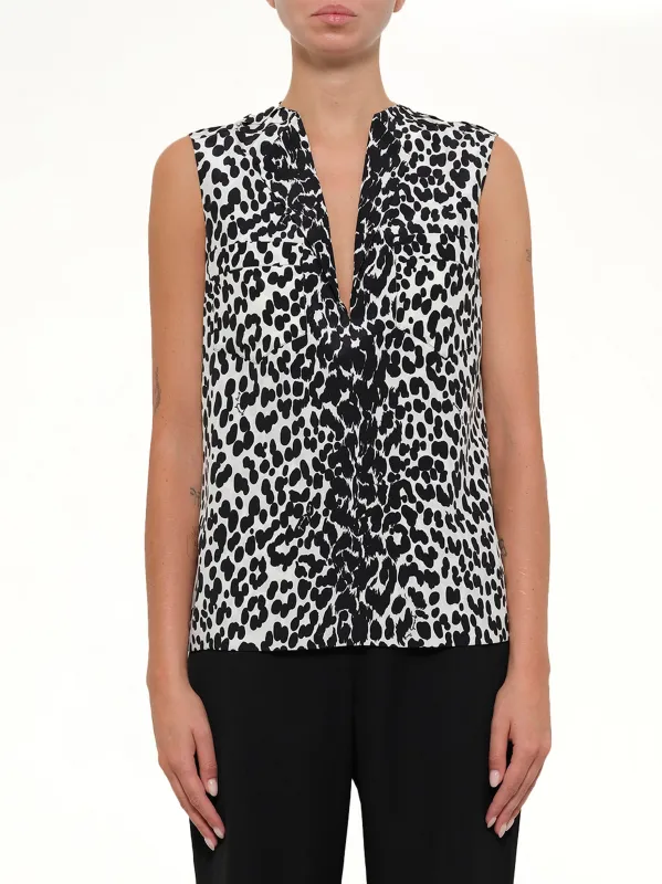 Sleeveless Shirt in White made by Givenchy