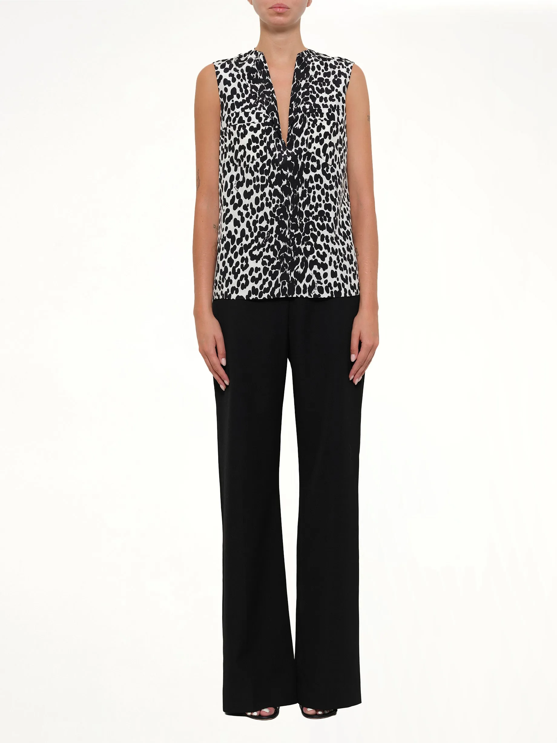 Sleeveless Shirt in White sold by MARAIS product image thumbnail 2