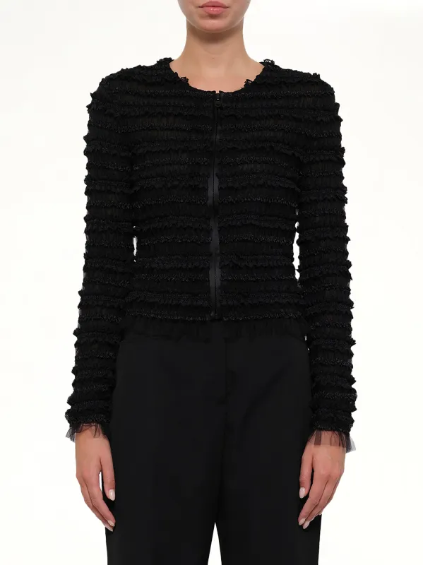 Silk Jacket in Black made by Givenchy