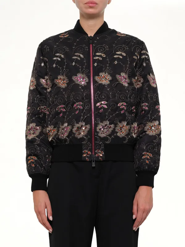 Podium Bomber Jacket in Black made by Givenchy