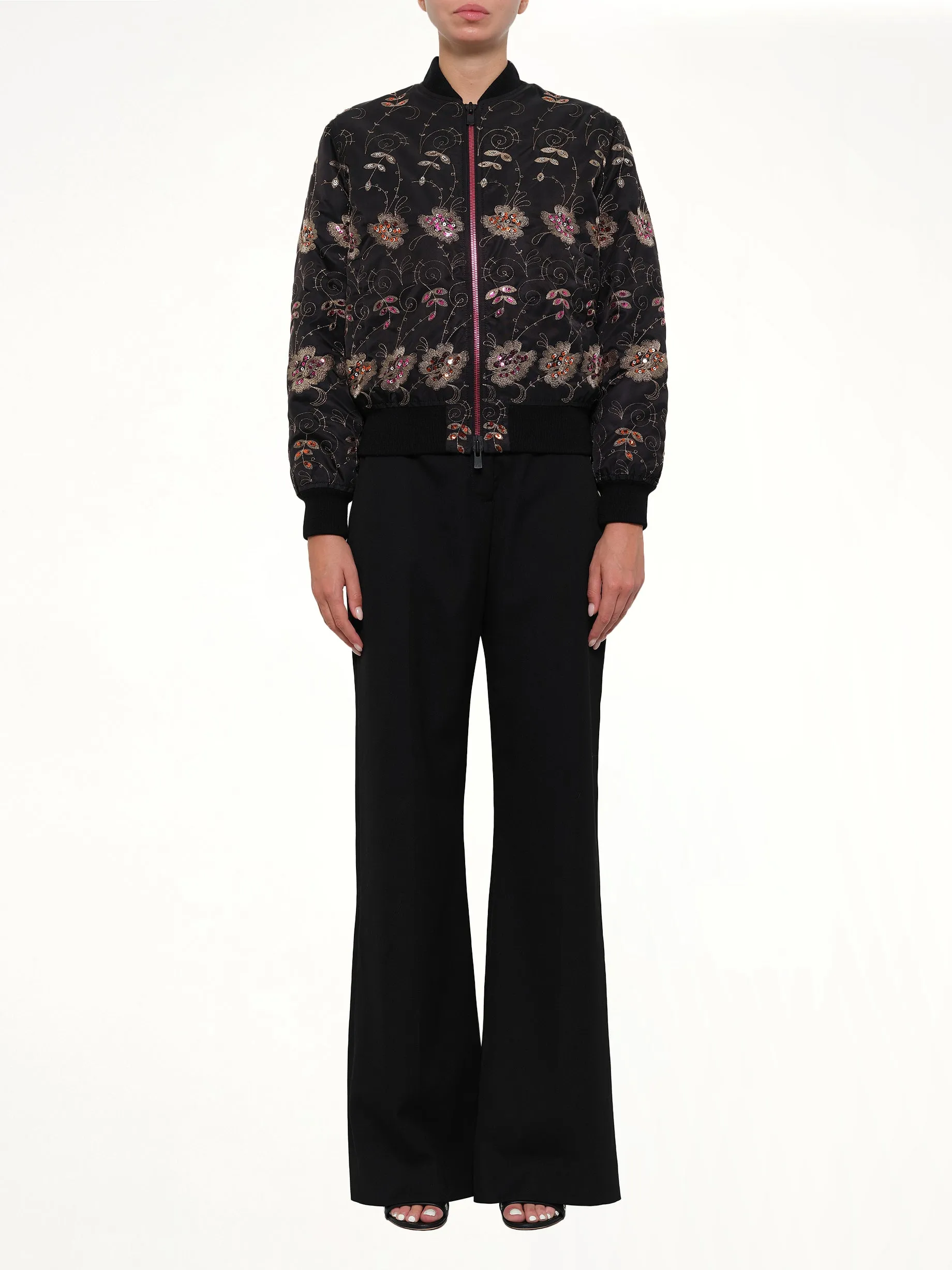 Podium Bomber Jacket in Black sold by MARAIS product image thumbnail 2