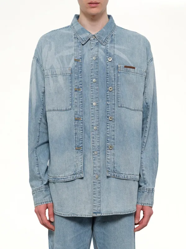 FCW x Lee Denim Shirt in Light Shade made by Feng Chen Wang