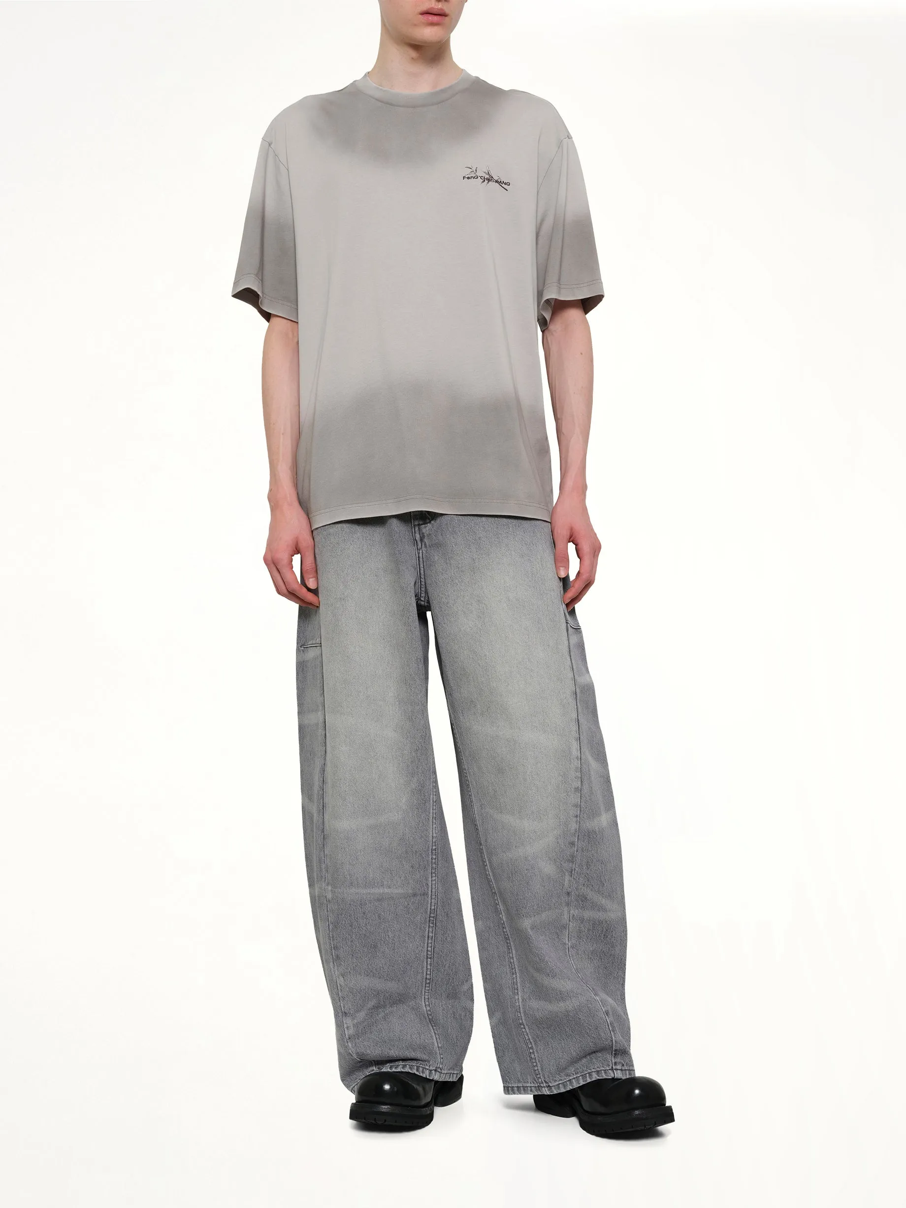 Spray Painted Logo T-Shirt in Grey sold by MARAIS product image thumbnail 4