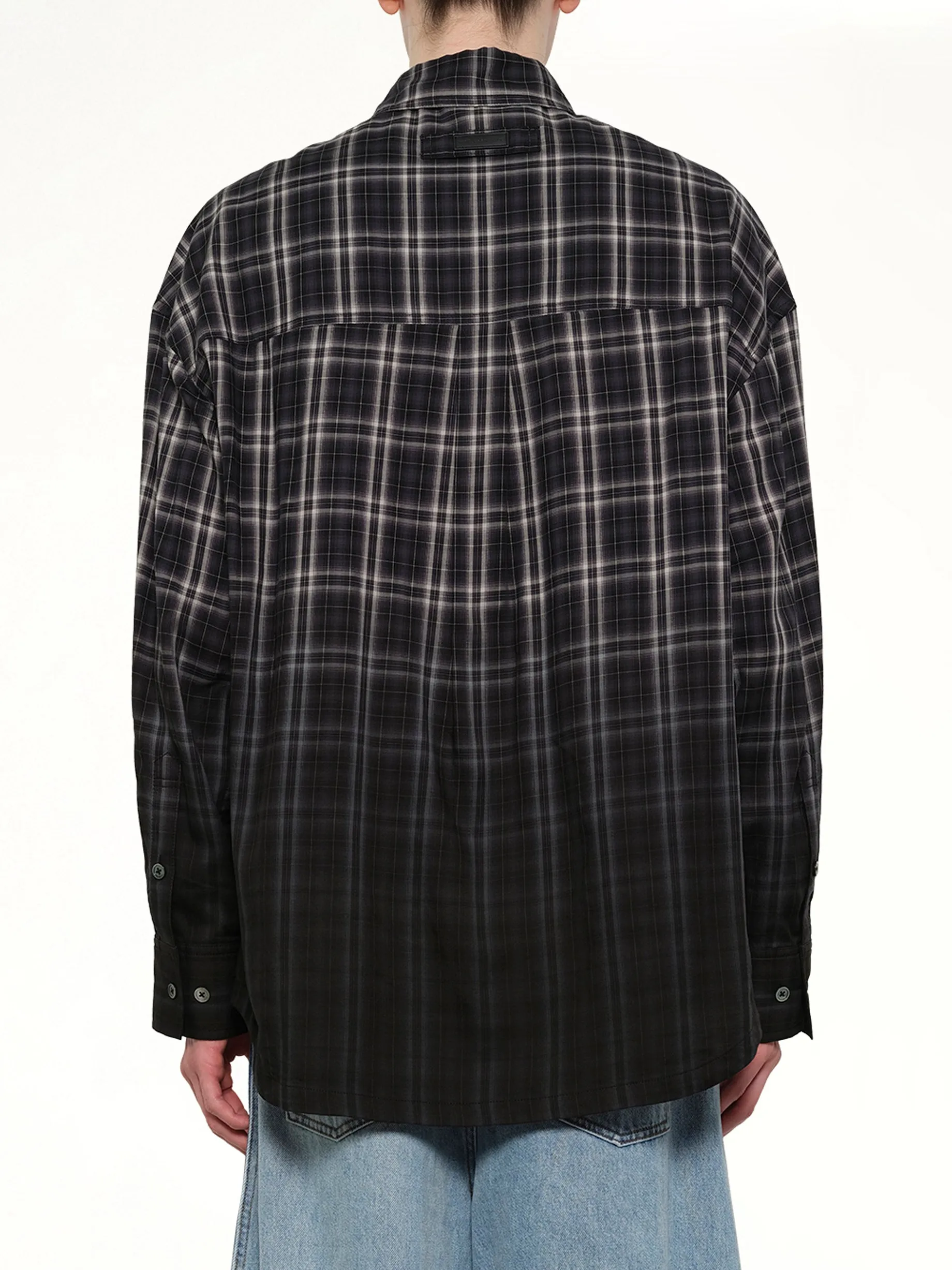 Check Workwear Shirt in Black sold by MARAIS product image thumbnail 5