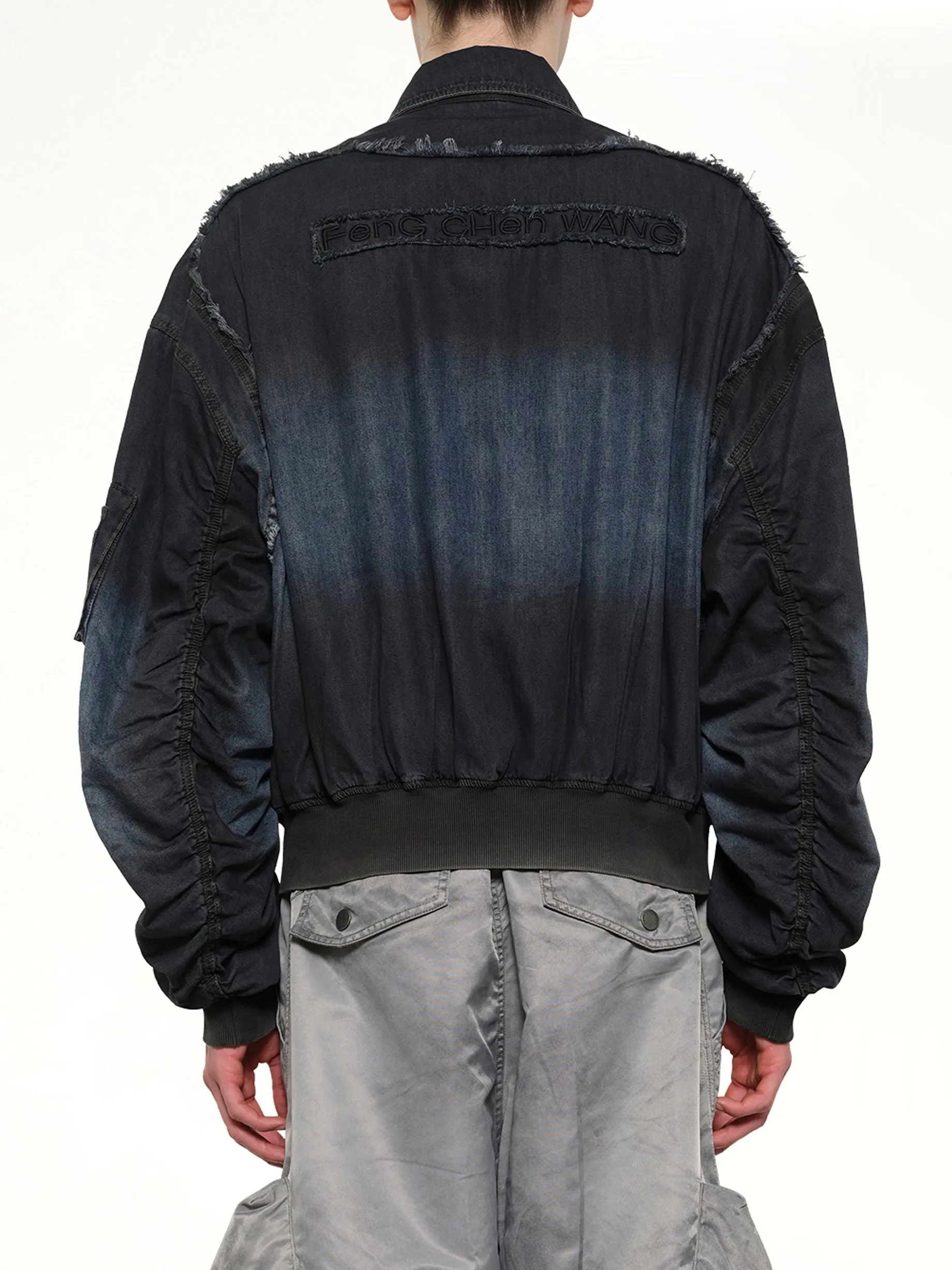 Indigo Gradient Denim Jacket in Blue/Black sold by MARAIS product image thumbnail 5