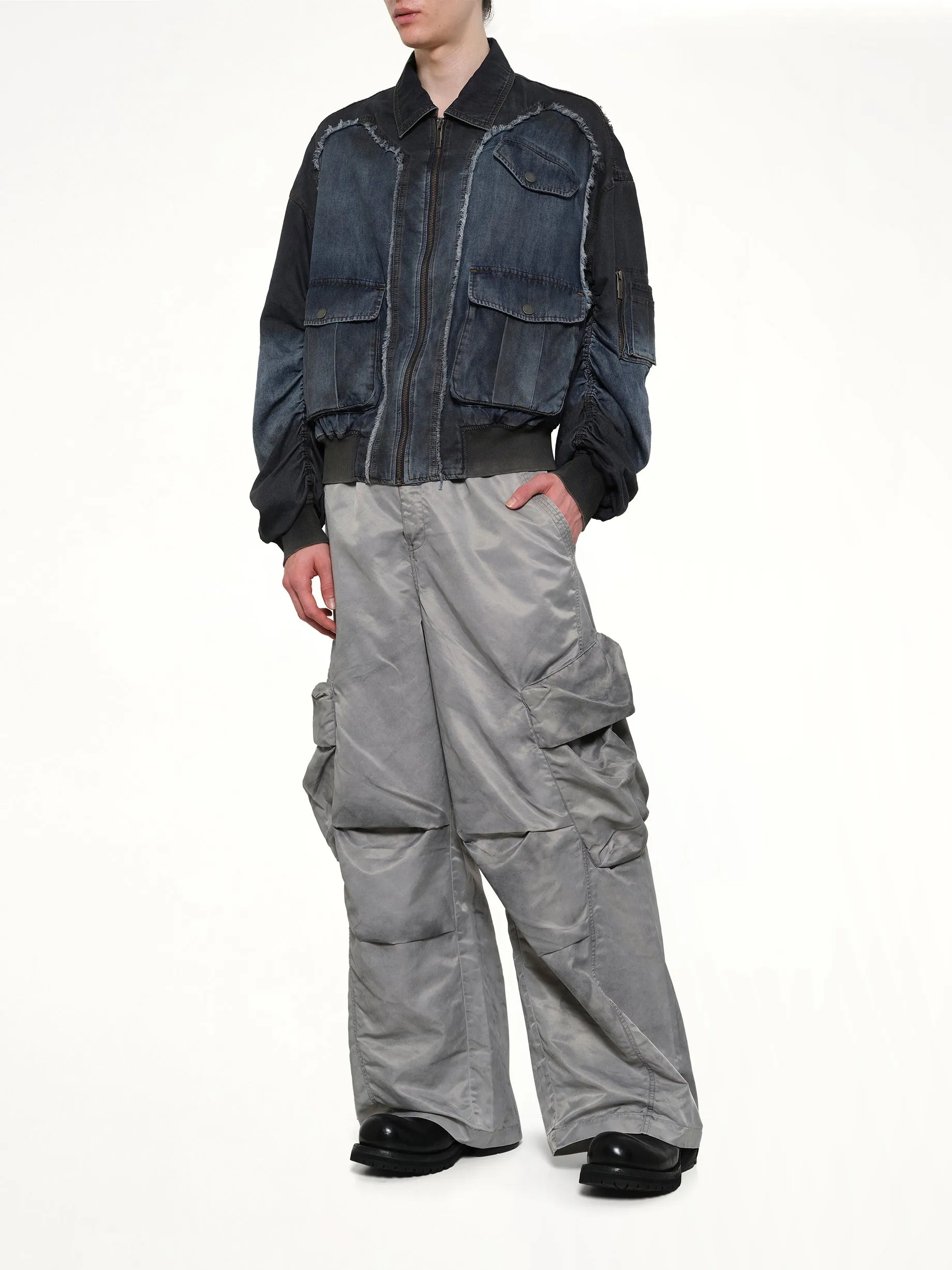 Indigo Gradient Denim Jacket in Blue/Black sold by MARAIS product image thumbnail 4
