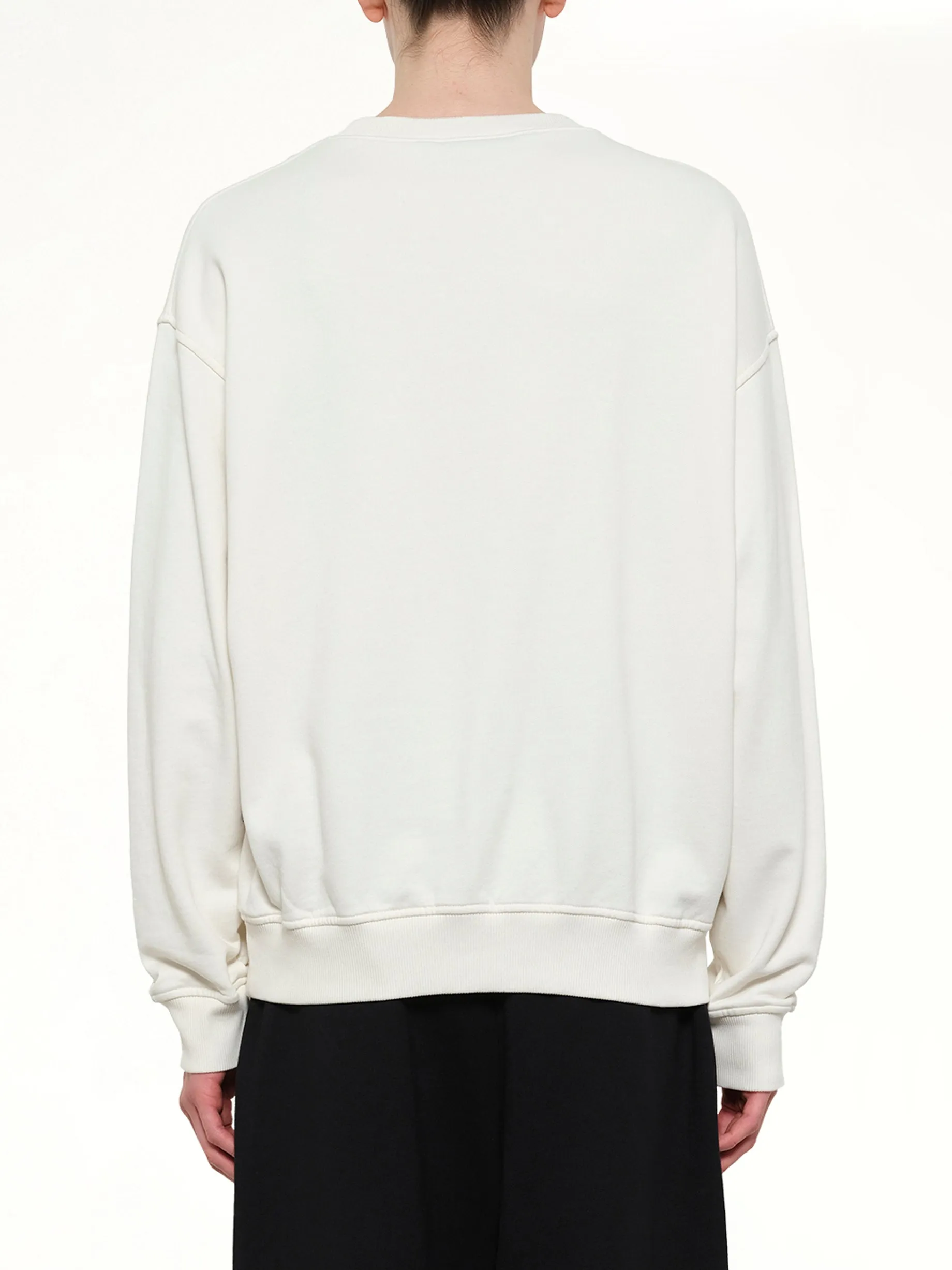 Neck Logo Regular Sweatshirt in Off White/Black sold by MARAIS product image thumbnail 5