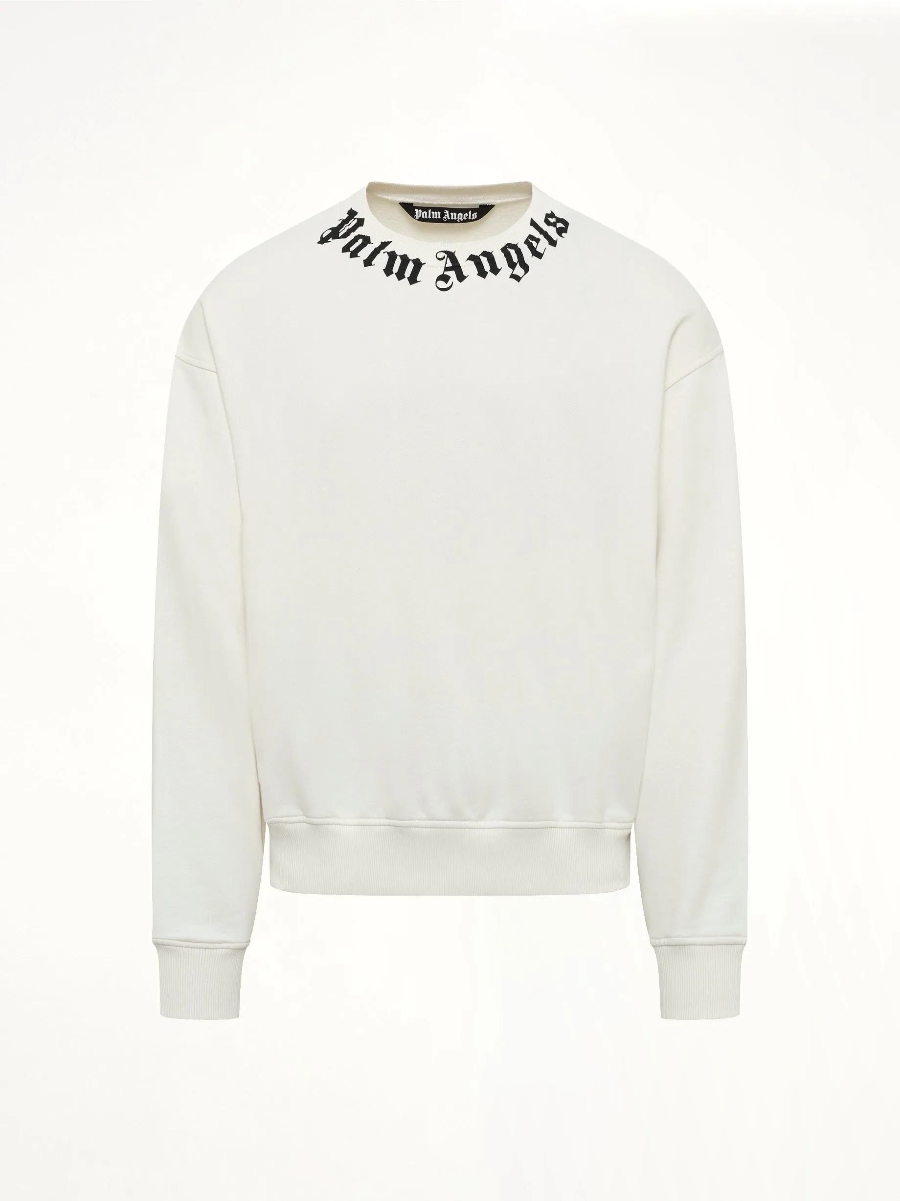 Neck Logo Regular Sweatshirt in Off White/Black sold by MARAIS product image thumbnail 2