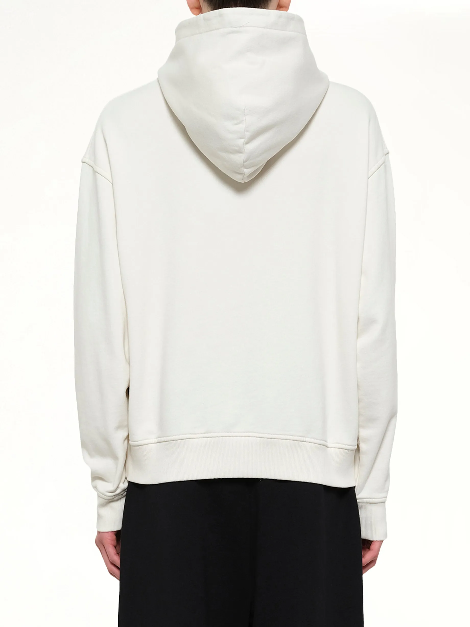 Neck Logo Regular Hoodie in Off White/Black sold by MARAIS product image thumbnail 5