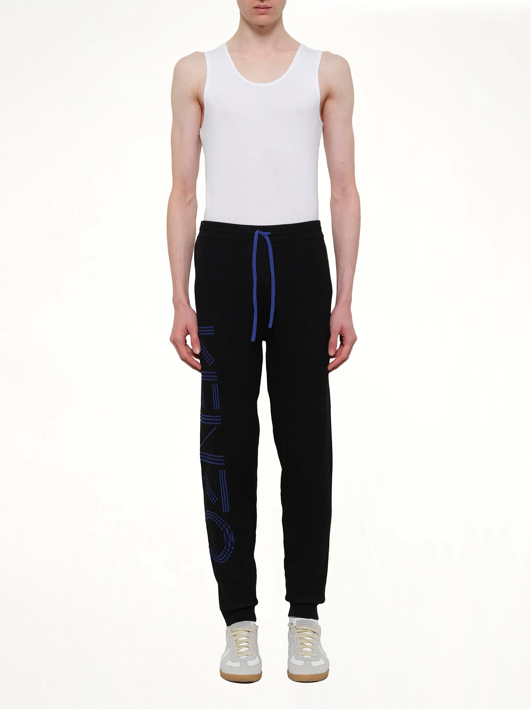 Knitted Track Pants in Black sold by MARAIS product image thumbnail 2