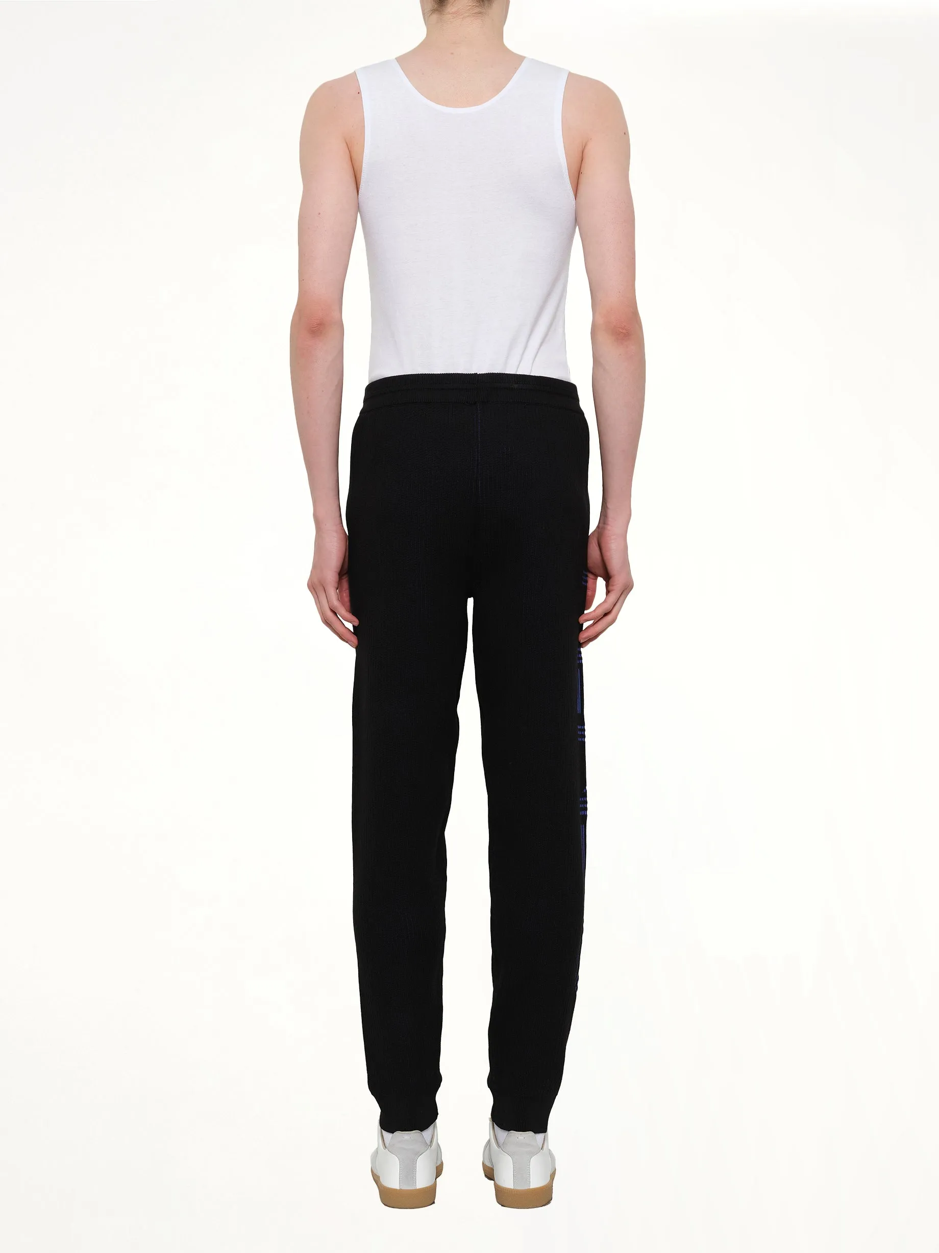 Knitted Track Pants in Black sold by MARAIS product image thumbnail 4